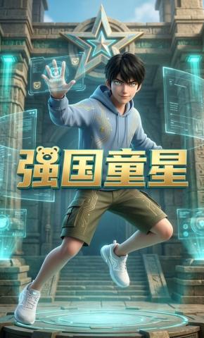 短剧《强国童星》海报