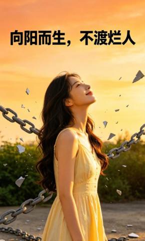短剧《向阳而生，不渡烂人》海报