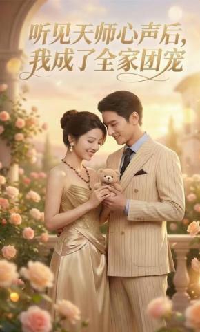短剧《听见天师心声后，我成了全家团宠》海报