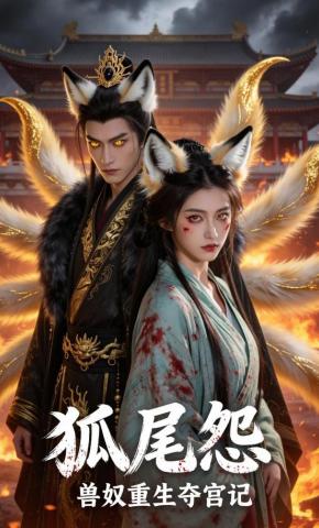短剧《狐尾怨：兽奴重生夺宫记》海报
