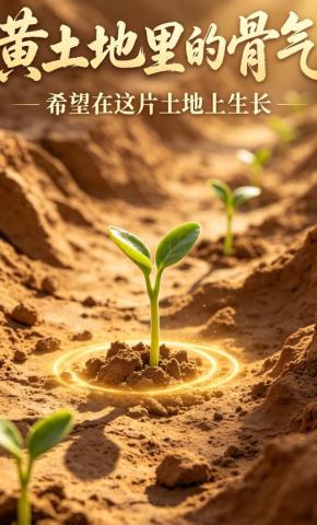 短剧《黄土地里的骨气》海报