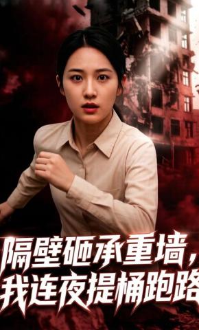 短剧《隔壁砸承重墙，我连夜提桶跑路》海报