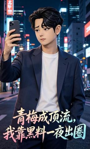 短剧《青梅成顶流，我靠黑料一夜出圈》海报