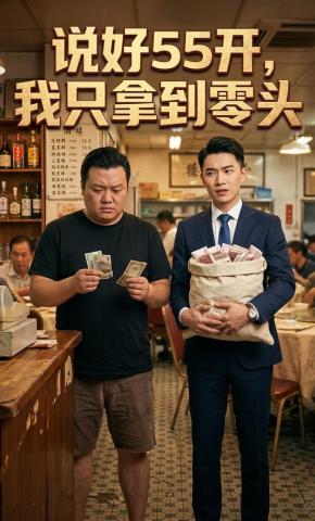 短剧《说好55开，我只拿到零头》海报