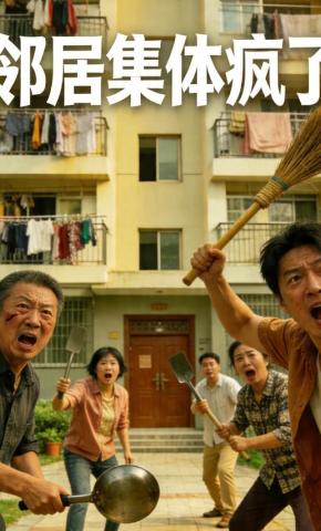 短剧《邻居集体疯了》海报