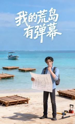 短剧《我的荒岛有弹幕》海报