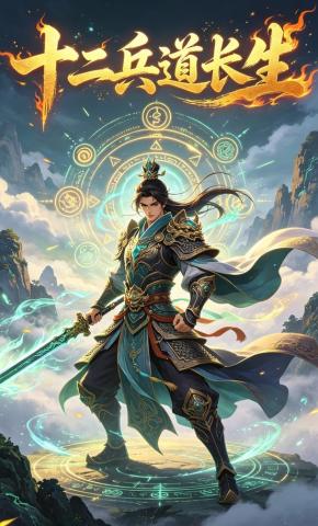 短剧《十二兵道长生》海报