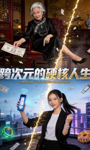 短剧《跨次元的硬核人生》海报