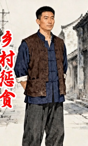 短剧《乡村惩贪》海报
