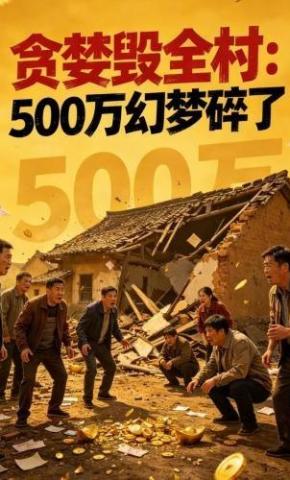 短剧《贪婪毁全村：500万幻梦碎了》海报