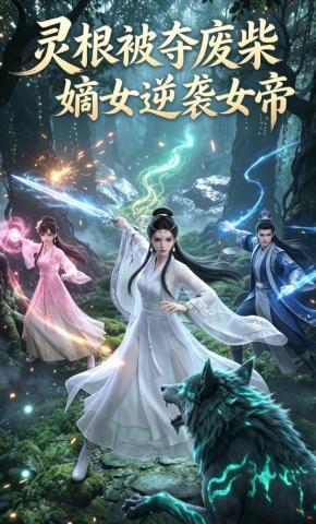 短剧《灵根被夺废柴嫡女逆袭女帝》海报