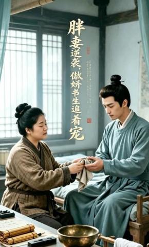 短剧《胖妻逆袭，傲娇书生追着宠》海报