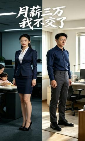 短剧《月薪三万，我不交了》海报