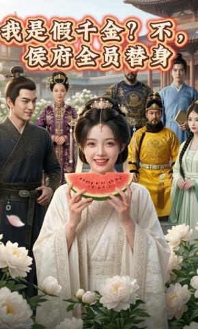 短剧《我是假千金？不，侯府全员替身》海报