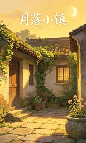 短剧《月落小镇》海报