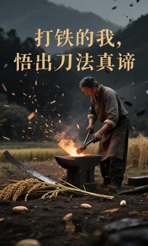 短剧《打铁的我，悟出了刀法真谛》海报