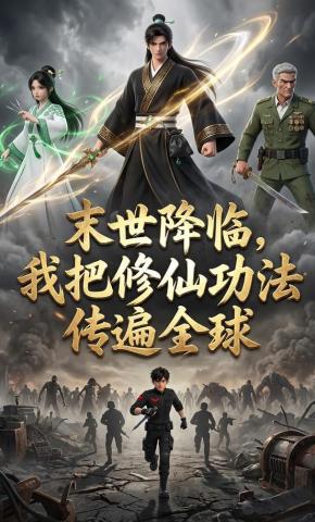 短剧《末世降临，我把修仙功法传遍全球》海报