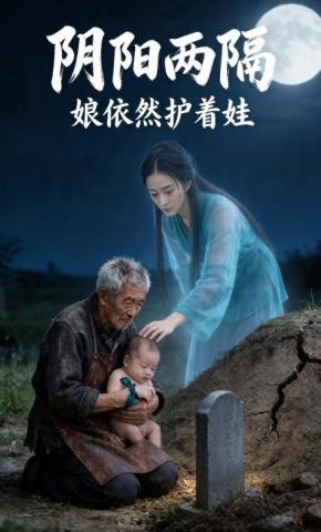 短剧《阴阳两隔，娘依然护着娃》海报