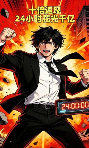 短剧《十倍返现：24小时花光千亿》海报
