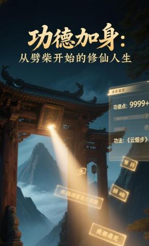 短剧《功德加身：从劈柴开始的修仙人生》海报