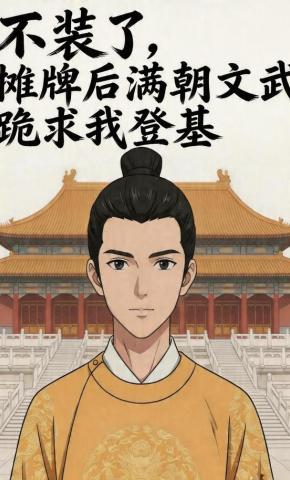 短剧《不装了，摊牌后满朝文武跪求我登基》海报