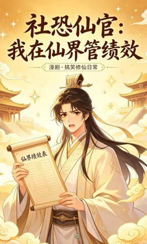 短剧《社恐仙官：我在仙界管绩效》海报