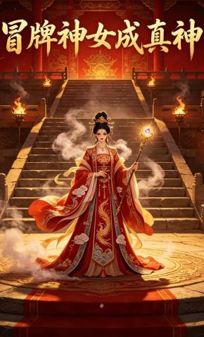 短剧《冒牌神女成真神》海报