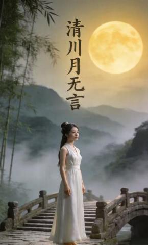 短剧《清川月无言》海报