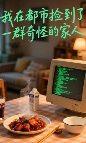 短剧《我在都市捡到了一群奇怪的家人》海报