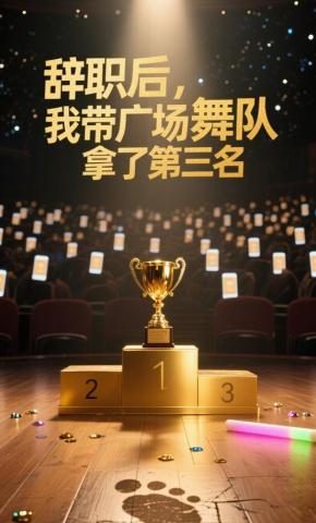 短剧《辞职后，我带广场舞队拿了第三名》海报