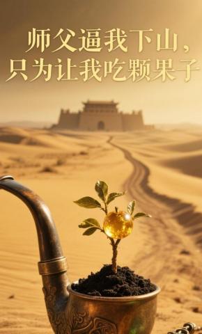 短剧《师父逼我下山，只为让我吃颗果子》海报
