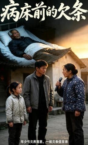 短剧《病床前的欠条》海报
