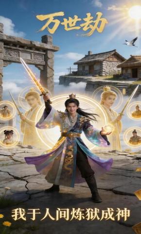 短剧《万世劫：我于人间炼狱成神》海报