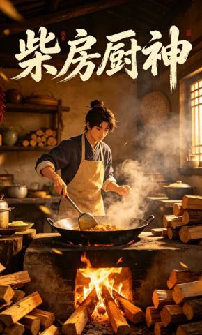 短剧《柴房厨神》海报