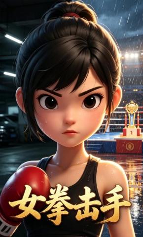 短剧《女拳击手》海报