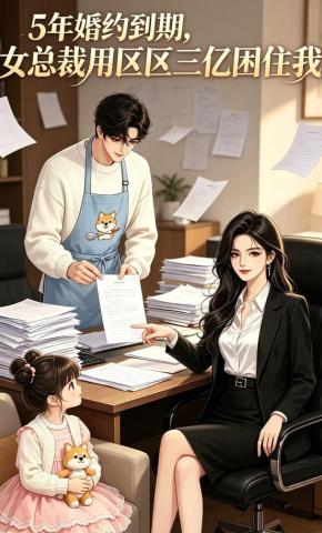 短剧《五年婚姻到期，女总裁用区区三亿困住我》海报