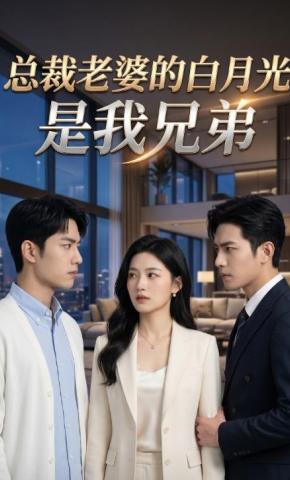 短剧《总裁老婆的白月光，是我兄弟》海报