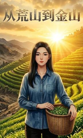 短剧《从荒山到金山》海报