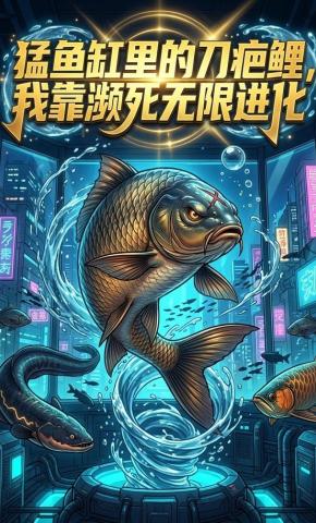 短剧《猛鱼缸里的刀疤鲤，我靠濒死无限进化》海报