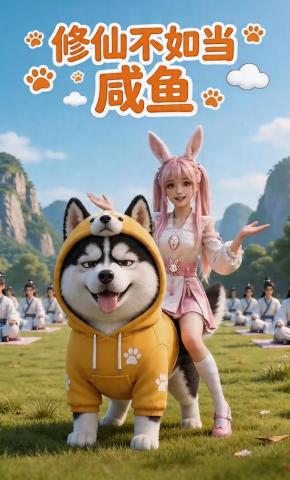 短剧《修仙不如当咸鱼》海报