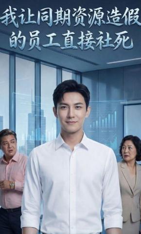 短剧《我让同期资源造假的员工直接社死》海报