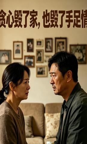 短剧《贪心毁了家，也毁了手足情》海报