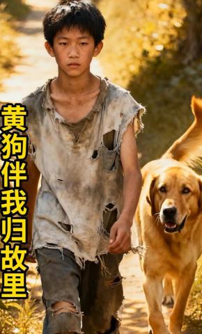 短剧《黄狗伴我归故里》海报