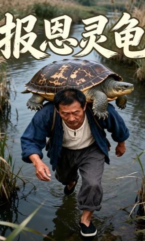 短剧《报恩灵龟》海报