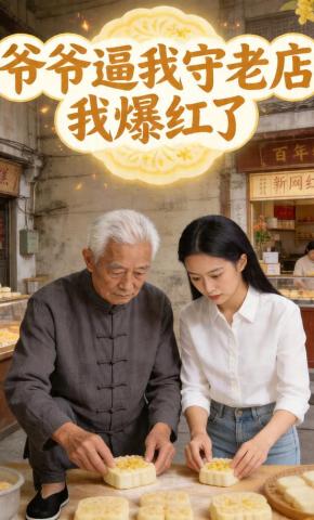 短剧《爷爷逼我守老店，我爆红了》海报