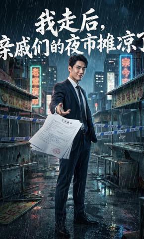 短剧《我走后，亲戚们的夜市摊凉了》海报