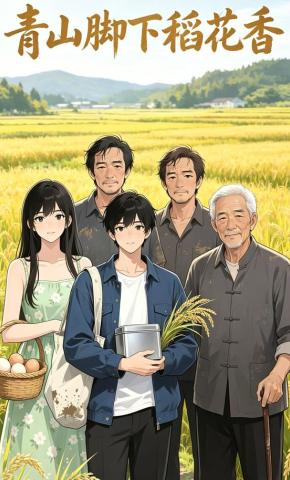 短剧《青山脚下稻花香》海报