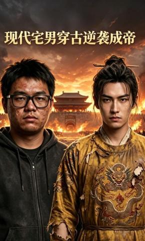 短剧《现代宅男穿古逆袭成帝》海报