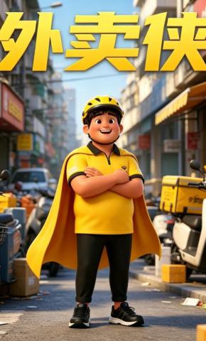 短剧《外卖侠》海报