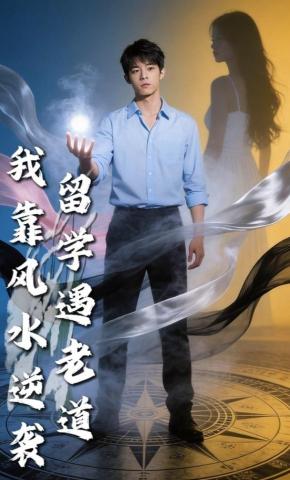 短剧《留学遇老道，我靠风水逆袭》海报